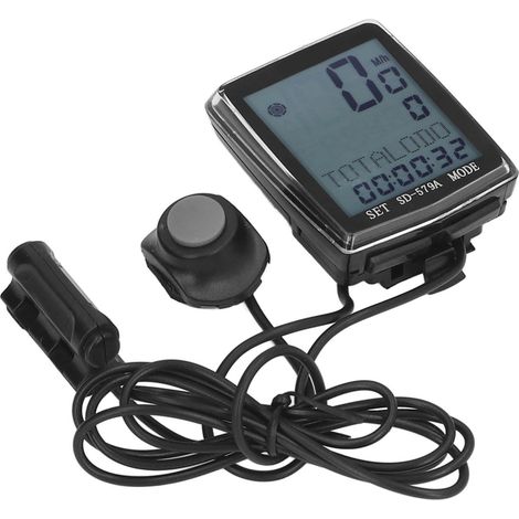 Compteur de vélo filaire étanche avec odomètre et compteur de vitesse rétroéclairé (1/5)