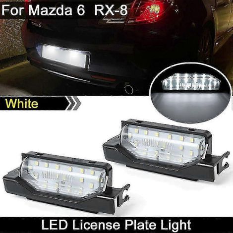 Éclairage de plaque d'immatriculation à LED blanches (pièces) - Compatible avec Mazda 6 GH 2007-2012 et Mazda RX-8 2004-2012 (1/5)