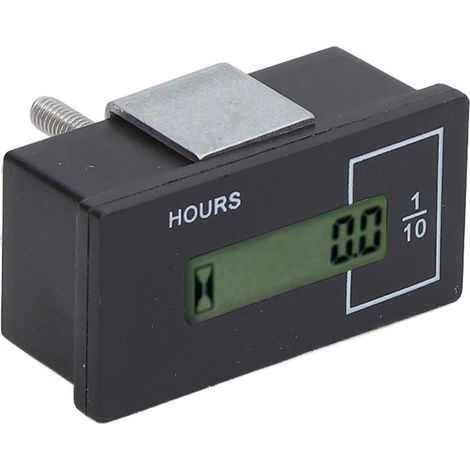 Compteur d'heures excavatrice écran LCD polyvalent puce intégrée multifonction électronique industriel minuterie télécommandée 12-36V CC carré avec 1 télécommande (1/5)
