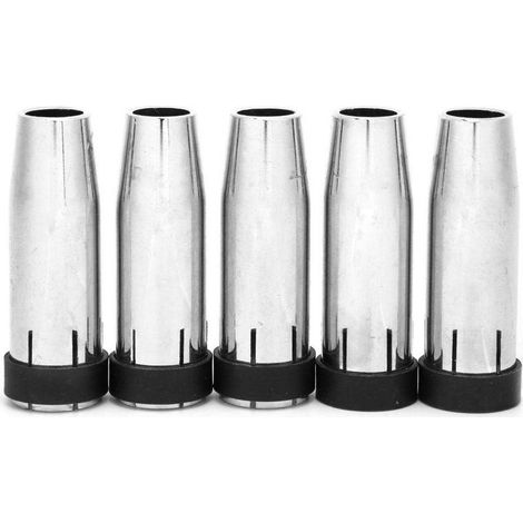 Lot 5 becs gaz MB 24KD – MIG MAG – 12.5mm – cuivre rouge – conique (1/4)