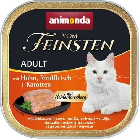 Animonda vom feinsten classic cat sabor: pollo, ternera + zanahoria 100g (1/2)