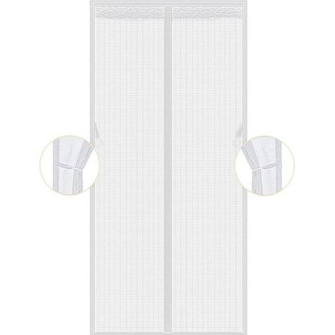 Magnetischer Türschutz 120 x 210 cm, kein Bohren erforderlich, geeignet für Terrassentüren und Fenstertüren. Weiß (1/5)