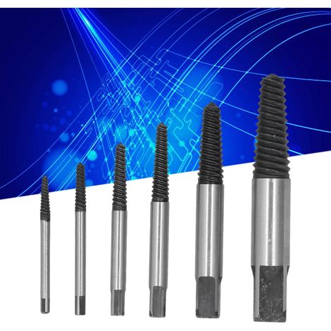 Kit de 6 extracteurs de vis, extracteur de vis cassées, extracteur de vis en acier endommagé (1/5)