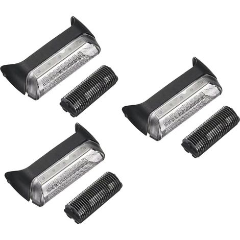 Tête De Rasage - Compatible Avec Braun Serie 10B 20B 1 190 180 170 Cruzer - Pour Rasoir Électrique - Lot De 3