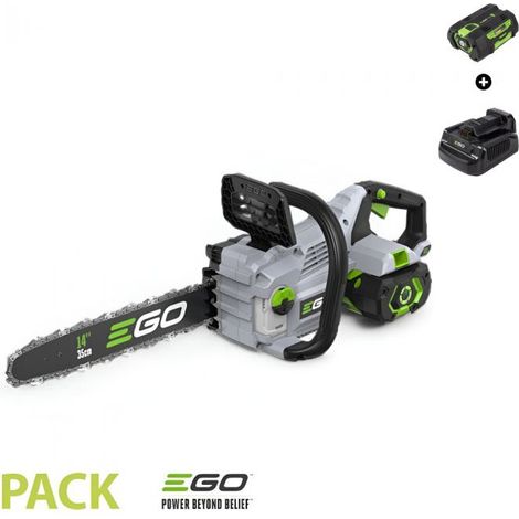 PACK Tronçonneuse électrique 35 cm avec batterie 2,5Ah et chargeur- EGO POWER CS1411E (1/5)