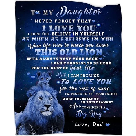 Couverture En Flanelle - 102 X 127 Cm - Pour Fille - Idée Cadeau Père À Fille - Noël Anniversaire - 1 Pièce (1/5)