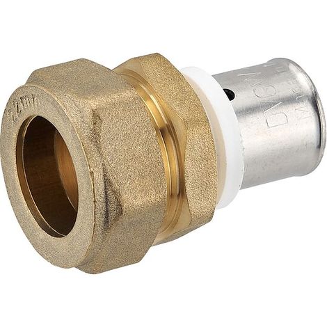 Pressfitting-Übergang 20 x 2,0 mm MV-Rohr auf Klemmverschraubung für 22 mm Kupferrohr