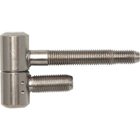 SOLIDO Stahlzargenband 2-tlg. mit Zylinderkopf, 16 mm, Stahl vernickelt (1/3)