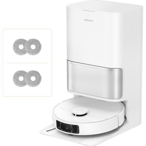 Robot Aspirateur Laveur, 25000Pa, Brosse Latérale Rétractable à Levage, Auto-Nettoyage Serpillière, Séchage à l’Air Chaud, Contrôle Vocal (1/5)