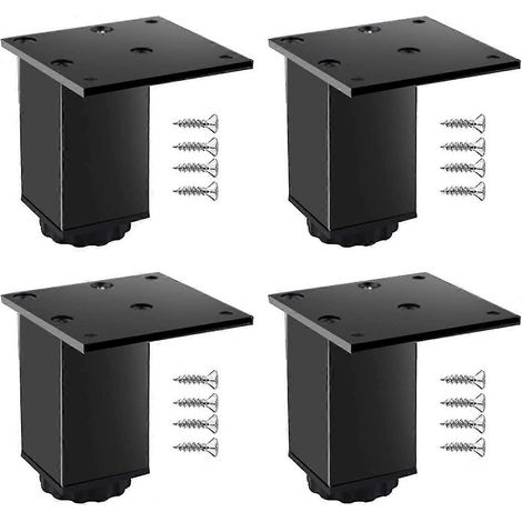 Ensemble de 4 pieds de table carrés réglables en alliage d'aluminium (1/5)
