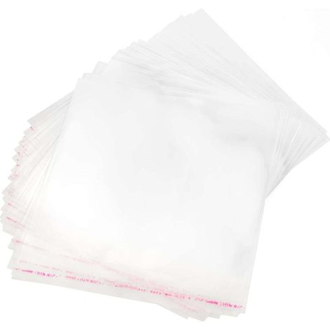Sacchetti di cellophane trasparenti con chiusura autoadesiva 24x24 cm 200 pezzi