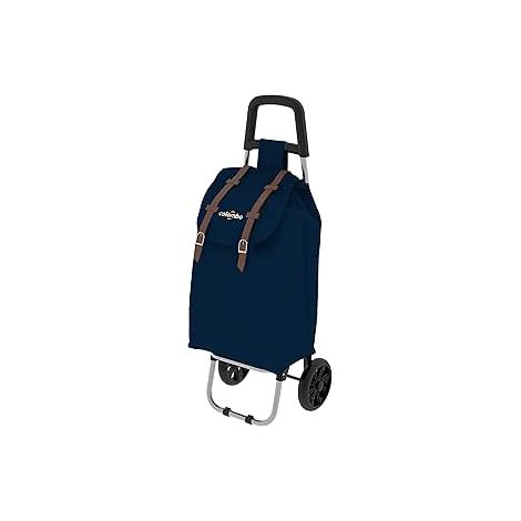 Colombo Carrello spesa SMART BLU 36X7X90 Cm Portata 25kg Tessuto Impermeabile
