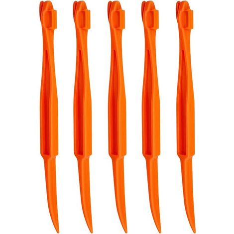 Pelapatate per arance, pelapatate per arance in plastica, pelapatate per agrumi, pelapatate per limoni facile da aprire, affettatrice per verdure, utensile per frutta, gadget da cucina (5 pezzi aranci (1/5)