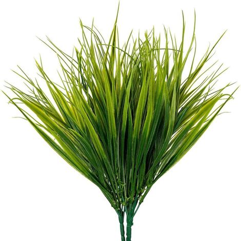 Plantes Artificielles en Plastique (Lot de 6) - Plante Artificielle Interieur/Extérieur Réaliste pour Maison, Bureau, Jardin et Cuisine - Fausse Plante pour Mariage, Table et Véranda H274 (1/5)