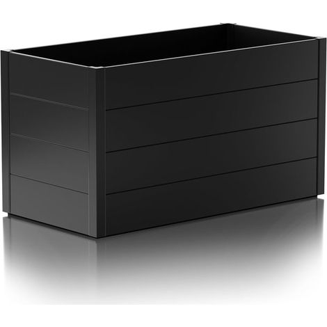 GUARDI Jardinière surélevée - taille M - Anthracite - 140x70x76 - acier (1/3)