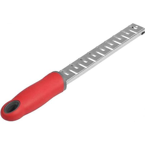 Zitronen- und Käsereibe aus Edelstahl, Obst- und Gemüsereibe (Nr. 3 - rot)