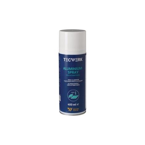 Bombe aérosol aluminium b.+500DegresC argent brillant, brillant 400ml TECWERK (1/2)