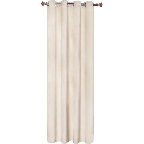 Woltu – Rideau occultant en velours 300g/m² – Dimensions 140x225 cm – Œillets 4 cm – Isolation thermique – Couleur beige