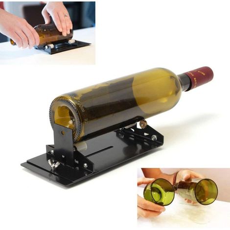 Kit 5 meules découpe bouteille avec papiers abrasifs, outil DIY réglable pour bouteilles carrées et rondes (1/5)