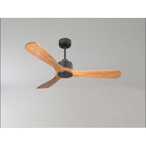 Modulo Latino III - Super destratificateur et ventilateur DC 132 cm noir pales bois sombres idéal 26 à 40 m² (1/5)