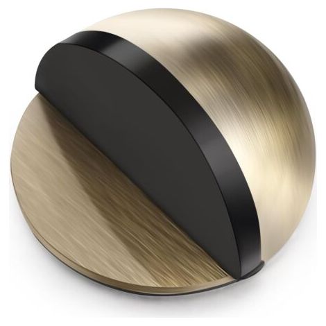 Butée de Porte de Sol Auto-Adhésives Butée de Porte en Acier Inoxydable Ovale Arrêt de Porte Poli avec Colle Butoir de Porte en Demi-Lune pour Protection de Mur Porte en Verre (Couleur Bronze) (1/5)