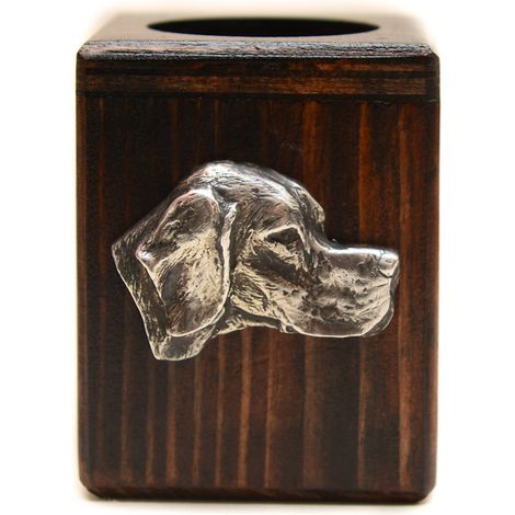 Pointer – un chandelier en bois orné d'un chien, un souvenir unique après la perte d'un animal de compagnie, fabriqué artisanalement par Art-Dog. (1/5)