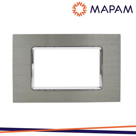PLACCA ALLUMINIO M6004LL-4 GEM 4P PLATINO