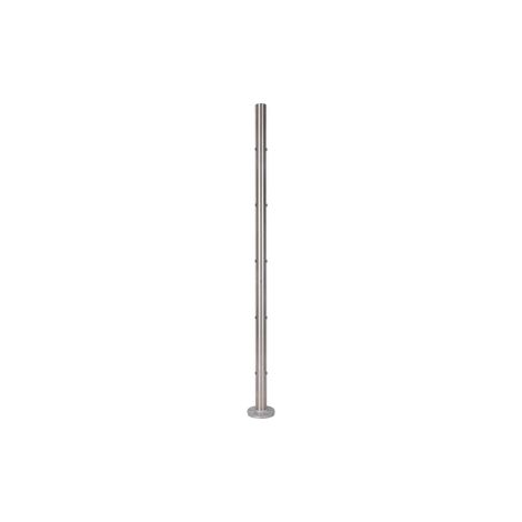 [QUALITE FRANCAISE] - Poteau INTERMEDIAIRE insert pour montage verre - Hauteur 970mm Diamètre 42,4mm - Inox 316