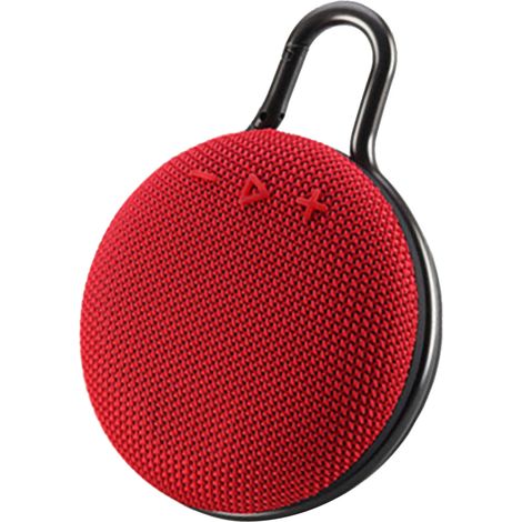 Mini enceinte Bluetooth multifonctionnelle avec basses puissantes, portable et sans fil, idéale pour les voyages et la maison (rouge). (1/5)