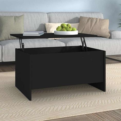 vidaXL Mesa de centro madera de ingeniería negra 80x55,5x41,5 cm (1/5)