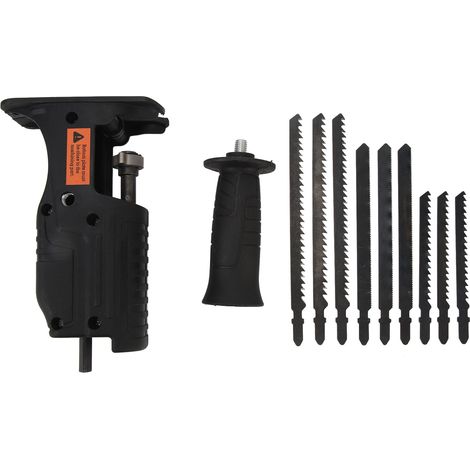 Adaptateur de scie alternative Portable, perceuse électrique, fixation d'outil modifié avec 9 lames de rechange (1/5)