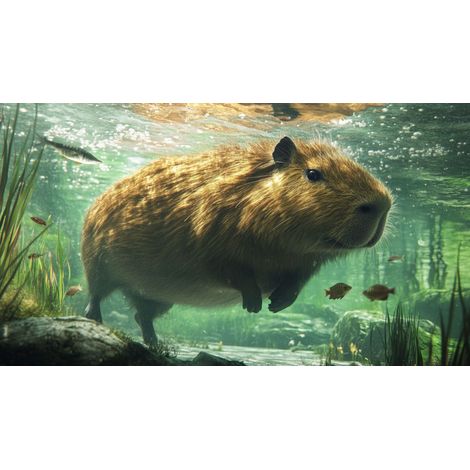 Cubre radiador Cubre radiador decorativo CAPYBARA en agua 60x100 (1/3)