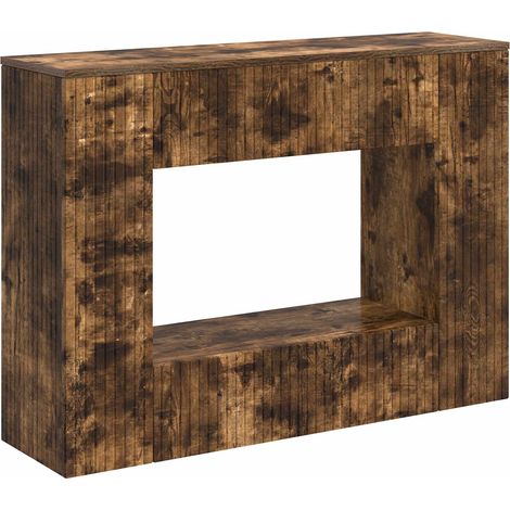 Mesa Consola Rayado Roble Ahumado 101 x 29 x 74 cm vidaXL