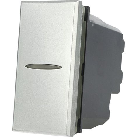 Deviatore Assiale 1P 16A Unipolare Silver Tech Compatibile con Bticino Axolute SD20013T (1/3)