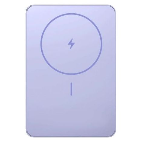 Powerbank 5000mAh Xiaomi Super Slim Magnetic Power Bank 5000/ Wireless/ Púrpura/ Incluye Cable USB Tipo-C