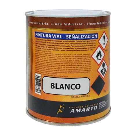 Amarto Pintura vial señalización Blanco 750 Ml