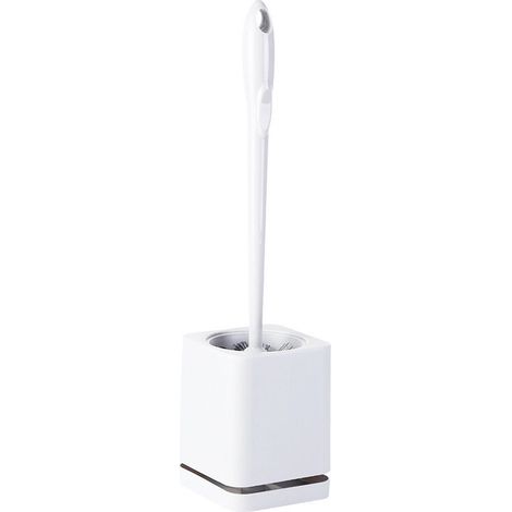 Ensemble de brosses de toilette, poinçonnage gratuit, brosse de nettoyage murale, brosse de toilette domestique avec base（Blanc） (1/5)