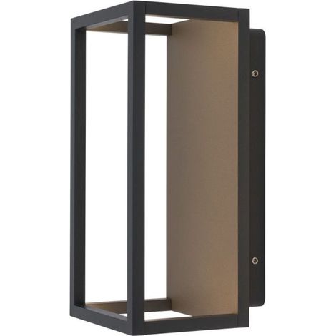 LED Außenleuchte Wand IP54 H: 25 cm Grau 3000 K Wandlampe außen Haus Garten