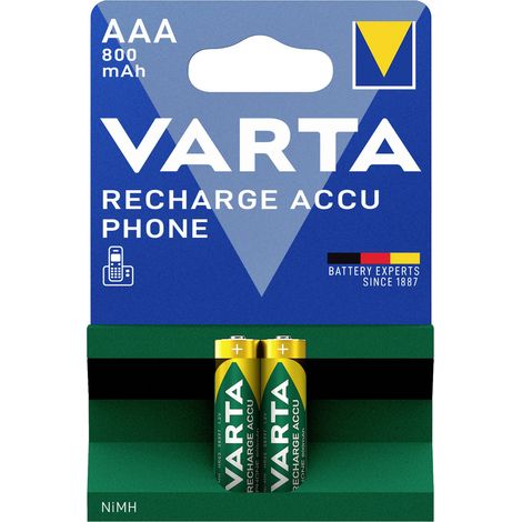 Varta RECH.AC.Phone AAA800mAh BLI2 Micro (AAA)-Akku NiMH 800 mAh 1.2 V 2 St.