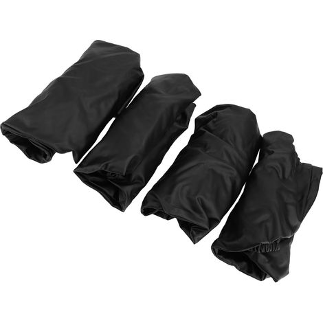 Coprisedia in similpelle PU, 4 pezzi, resistenti all'acqua, alle macchie, elastici, antiscivolo, per casa e hotel, colore nero. (1/2)