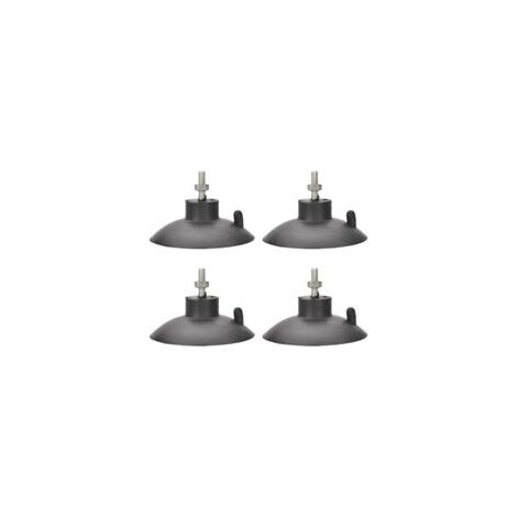 Lot de 4 pieds à ventouse avec vis pour coupe-frites industriels et commerciaux (noir) (1/5)