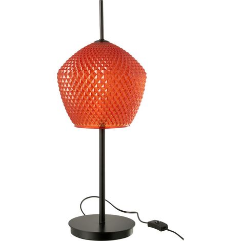 Lampe à Poser en Verre Design "Jenna" 60cm Rouge (1/4)