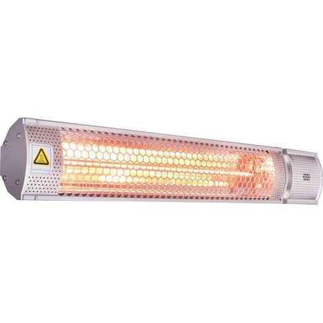 Chauffage de terrasse - Argenté – 2 réglages de chaleur – Rayonnements lumineux faibles - Télécommande incluse (1/5)