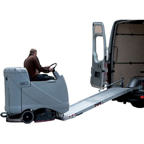 Schwenkbare Einbaurampe - Breite 1020mm, Länge 2200mm (gefaltet 1205mm), Ladehöhe 530mm, Traglast 450kg mit Achsenabstand 1000mm - RRD11