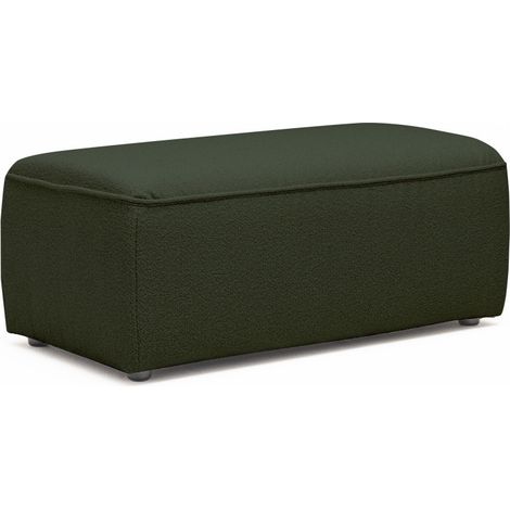 Pouf pour canapé modulable en tissu bouclette - Vert kaki - NOOR (1/5)