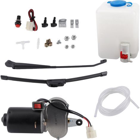 Kit d'essuie-glace électrique comprenant moteur, bras de balai, bec verseur et tuyau pour UTV/VTT