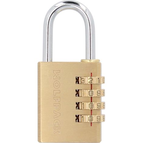 Lucchetto a combinazione in ottone 40 mm. 4 cifre
