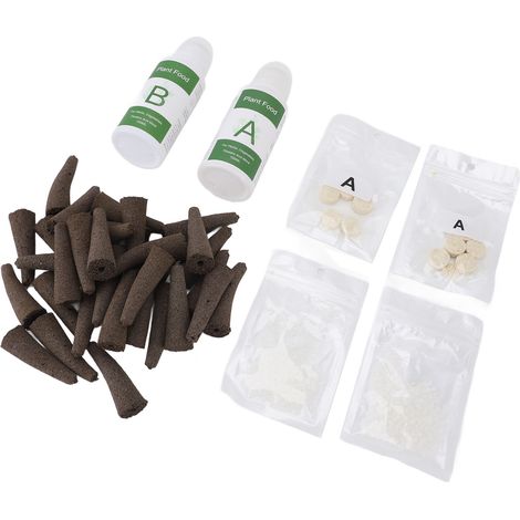 Kit de pastilles de culture hydroponique universel avec 50 éponges de croissance et nutriments pour plantes (1/5)
