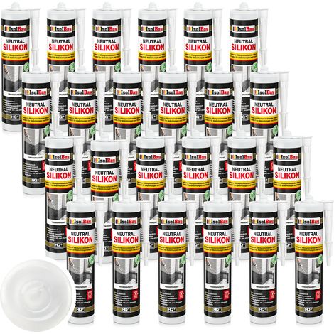 Neutralsilikon Naturstein Silikon Marmor Sanitär Inn/Auß 24 x 300ml Transparent (1/5)
