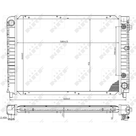 Radiateur, refroidissement du moteur NRF 53953 VOLVO 3547155 8601002 8602563